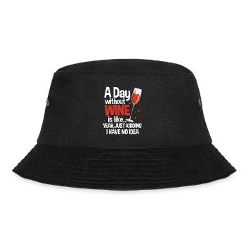 Wein Rotwein Weinglas Weinfest Weisswein Geschenk - Bucket Hat - Schwarz - Vorne - Lela (165cm)