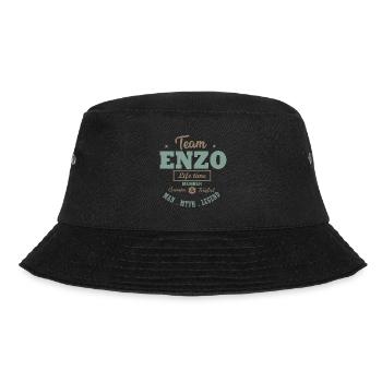 First name ENZO TEAM personalized gift Enzo - Bucket Hat - black - Front - Lela (165cm)