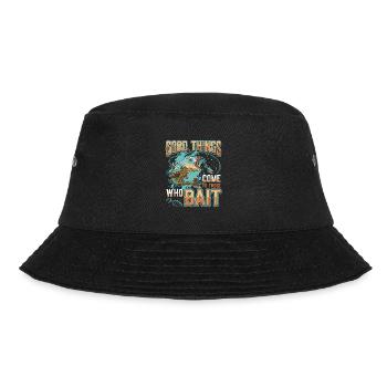 Things come to those who bait fish fishing - Bucket Hat - black - Front - Lela (165cm)