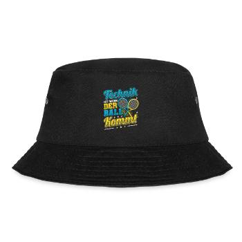 Technik Ist Wenn Der Ball Kommt ,Tennis. - Bucket Hat - Schwarz - Vorne - Lela (165cm)