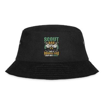 Scout Dad like a normal dad, only much cooler - Bucket Hat - black - Front - Lela (165cm)