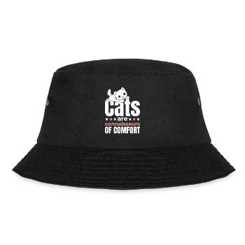 Cats Are Connoisseurs of Comfort - Chilling Cat - Bucket Hat - black - Front - Lela (165cm)