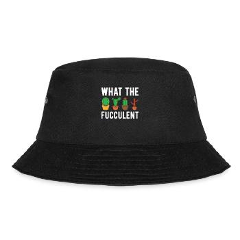 Was Der Fucculent - Lustiger Kaktus - Bucket Hat - Schwarz - Vorne - Lela (165cm)