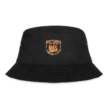 Anything you can do I can slower lazy sloth - Bucket Hat - black - Front - Lela (165cm)