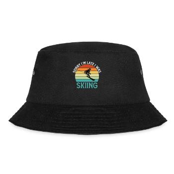 Sorry I'm late I was skiing skiing - Bucket Hat - black - Front - Lela (165cm)
