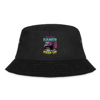 Yes, I'm a gamer girl. - Bucket Hat - black - Front - Lela (165cm)