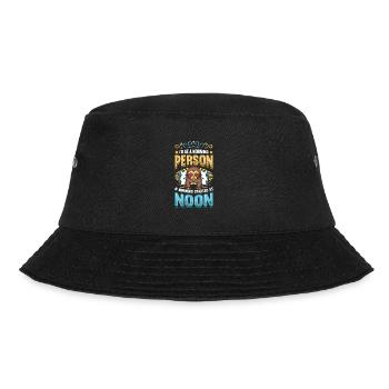 Late risers, morning grouches, owls, late risers. - Bucket Hat - black - Front - Lela (165cm)