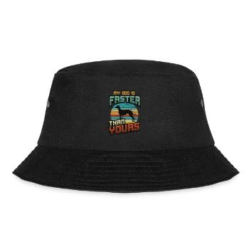 My dog is faster than your greyhound. - Bucket Hat - black - Front - Lela (165cm)