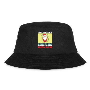 Here comes the Surfing Santa Claus - Christmas - Bucket Hat - black - Front - Lela (165cm)