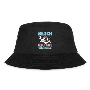 Strandhaare Kümmern Sich Nicht Um Meerjungfrau - Bucket Hat - Schwarz - Vorne - Lela (165cm)