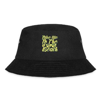 Take me to the beach - sunset beach - Bucket Hat - black - Front - Lela (165cm)