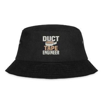 Adhesive Tape Engineer - Funny Craftsman - Bucket Hat - black - Front - Lela (165cm)