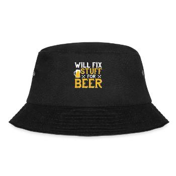 I will fix stuff for beer - craftsmen - Bucket Hat - black - Front - Lela (165cm)