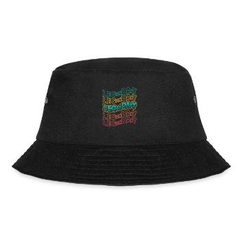 Fitnessstudio Bodybuilding Bein Tag - Bucket Hat - Schwarz - Vorne - Lela (165cm)
