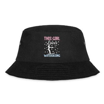This girl loves water skiing water ski lovers - Bucket Hat - black - Front - Lela (165cm)