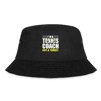 Ich Bin Ein Tennistrainer Und Keine Zielscheibe - Bucket Hat - Schwarz - Vorne - Lela (165cm)