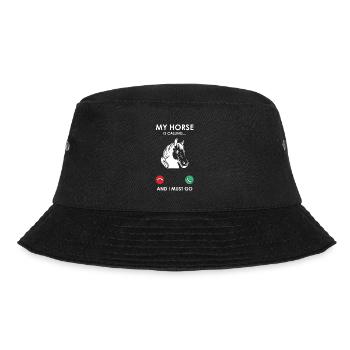 Mein Pferd Ruft Und Ich Muss Gehen - Pferd - Bucket Hat - Schwarz - Vorne - Lela (165cm)