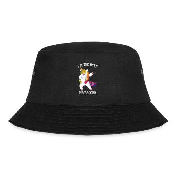 I Am the Best Mamakorn - Unicorn - Bucket Hat - black - Front - Lela (165cm)