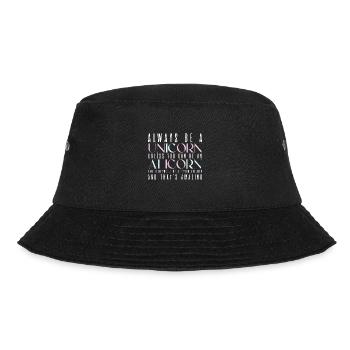 Sei Immer Ein Einhorn, Außer Du Kannst Ein Alicorn - Bucket Hat - Schwarz - Vorne - Lela (165cm)
