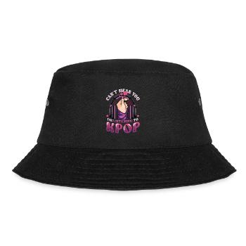 I don't hear you, I hear Kpop - Bucket Hat - black - Front - Lela (165cm)