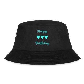 ALLES GUTE ZUM GEBURTSTAG!. ALLES GUTE ZUM GEBURTSTAG!. JAHRESTAG. - Bucket Hat - Schwarz - Vorne - Lela (165cm)