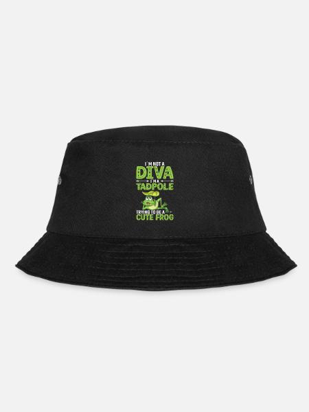 Ich Bin Keine Diva. Ich Bin Eine Kaulquappe - Bucket Hat - Schwarz