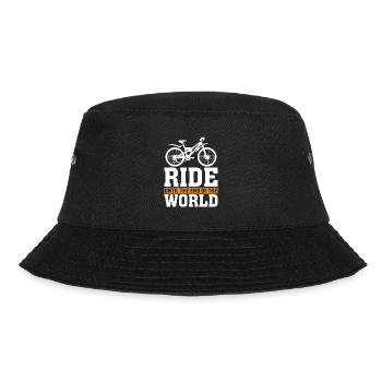 Radfahren Bis Zum Ende Der Welt - Bucket Hat - Schwarz - Vorne - Lela (165cm)
