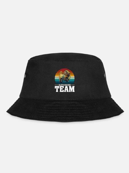 Sloth Racing Team - Bucket Hat - black