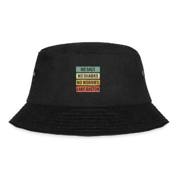 Kein Salz Keine Haie Keine Sorgen Lake Gaston - Bucket Hat - Schwarz - Vorne - Lela (165cm)