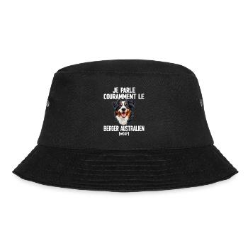 Parler Le Berger Australien Humour Chien - Bob - noir - Devant - Lela (165cm)