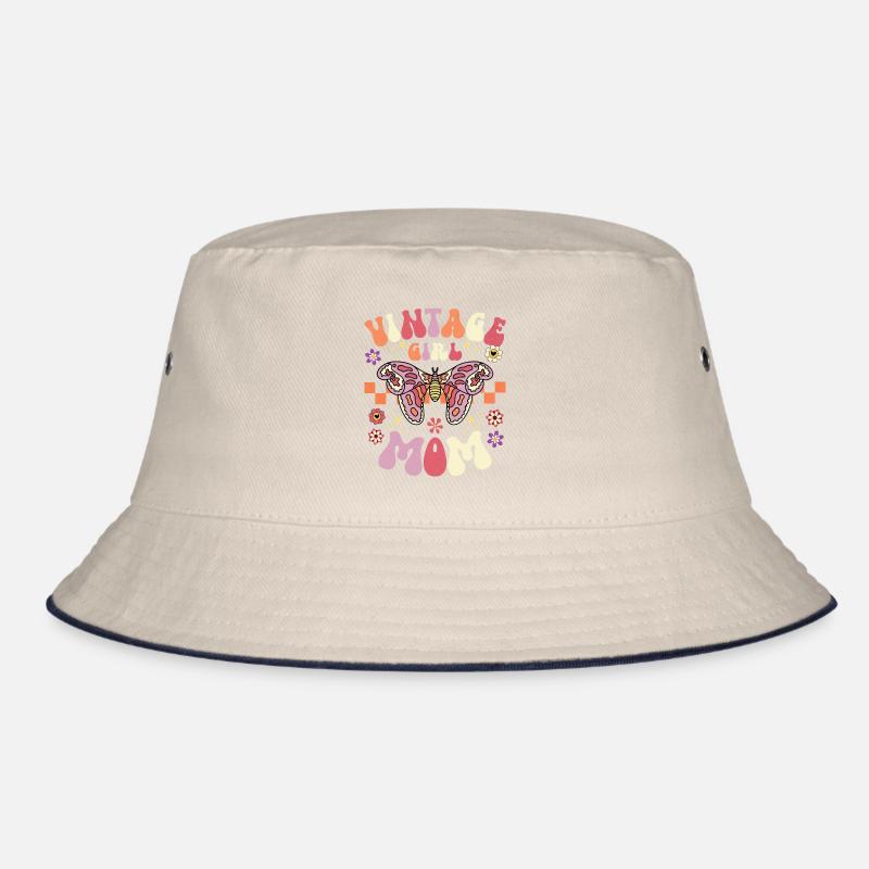 Vintage Mädchen Retro Mama Bucket Hat