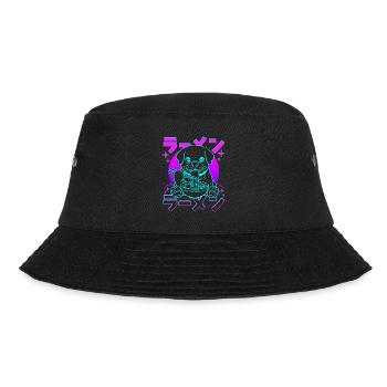 Retro Kawaii Ramen Dog Rottweiler - Bucket Hat - black - Front - Lela (165cm)