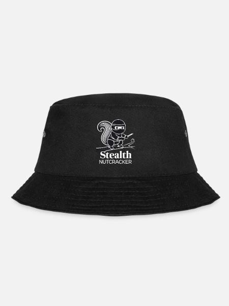 Ninja Squirrel - Bucket Hat - black