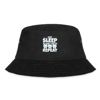 Eat Sleep Align Teeth Dentist - Bucket Hat - black - Front - Lela (165cm)