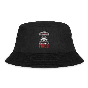 Why did the firefighter wear red suspenders? To ke - Bucket Hat - black - Front - Lela (165cm)