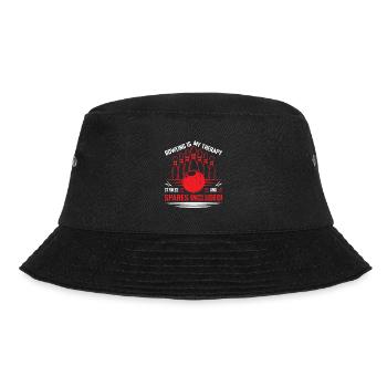 Bowling is my therapy – strikes and spares include - Bucket Hat - black - Front - Lela (165cm)