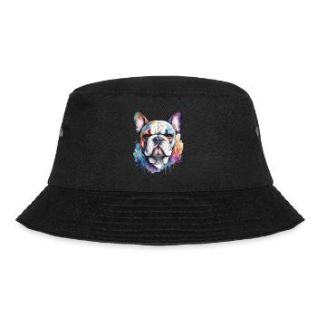 Französische Bulldogge Cool Cool Bunt - Bucket Hat - Schwarz - Vorne - Lela (165cm)