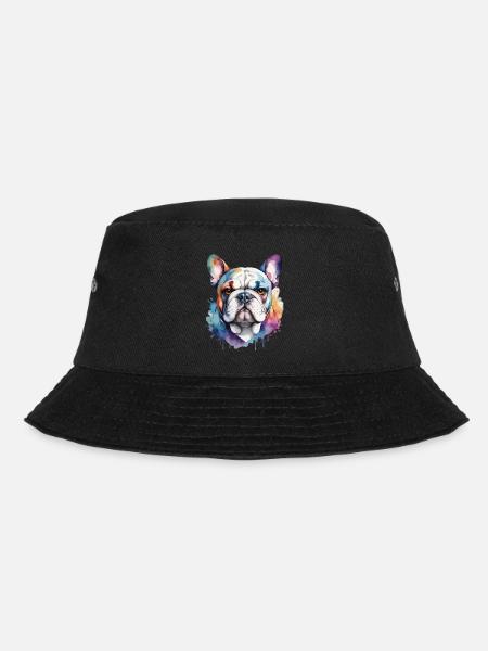 Französische Bulldogge Cool Cool Bunt - Bucket Hat - Schwarz