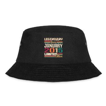 Birthday Gift Born in January 2015 - 2015 - Bucket Hat - black - Front - Lela (165cm)
