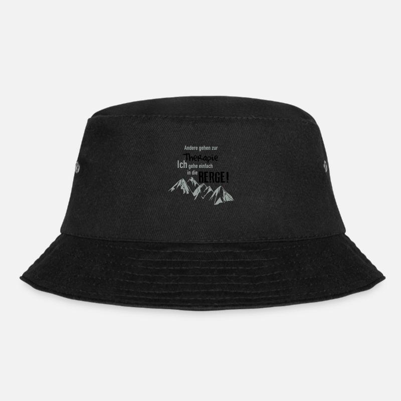Therapie Berge - Bucket Hat - Schwarz