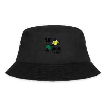 18 birthday, owls on the rope, round - Bucket Hat - black - Front - Lela (165cm)