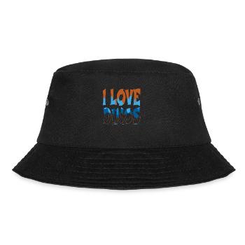 statement birthday present bicycle ride green rex - Bucket Hat - Schwarz - Vorne - Lela (165cm)