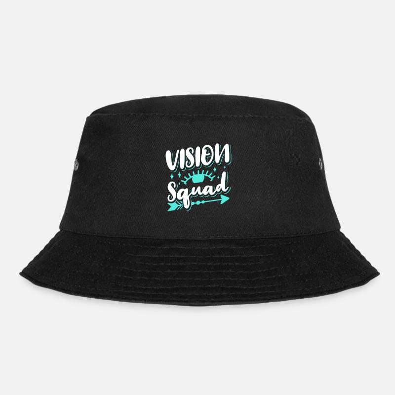 Eye Doctor Eyeglasses Optometrist Vision Squad - Bucket Hat - black