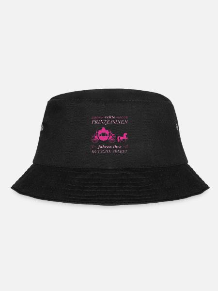 Echte Prinzessin Kutsche Kutscherin Geschenk - Bucket Hat - Schwarz