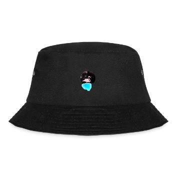 Flamingo Lake Galaxy Gift Idea A.I. Art - Bucket Hat - black - Front - Lela (165cm)