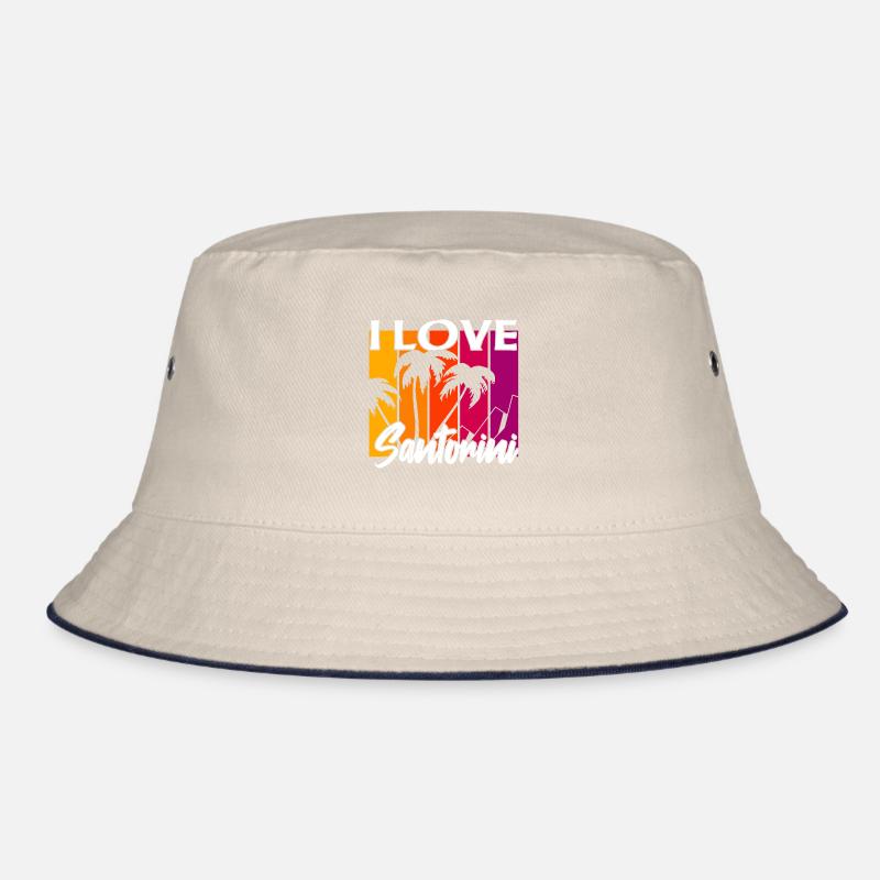 ich liebe santorini Bucket Hat