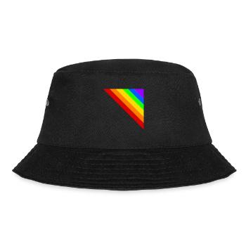 Ecke bunt Regenbogen Geschenkidee - Bucket Hat - Schwarz - Vorne - Lela (165cm)