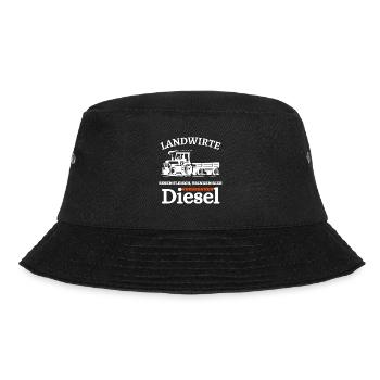 Landwirte- Essen Fleisch Trinken Bier ... - Bucket Hat - Schwarz - Vorne - Lela (165cm)