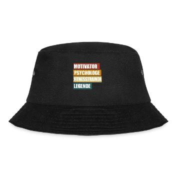 Lustiger Fitnesstrainer Spruch für deinen Coach - Bucket Hat - Schwarz - Vorne - Lela (165cm)