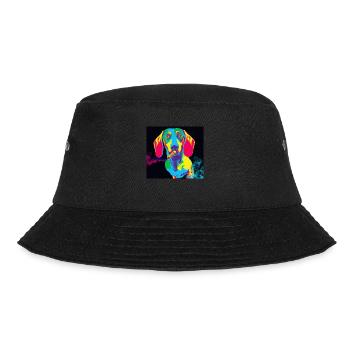 Tuxedo Dachshund - Bucket Hat - black - Front - Lela (165cm)